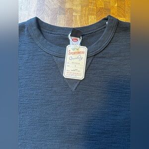 UES SINGLE RIB KNIT Long Sleeve T-shirt Black 
Size 5